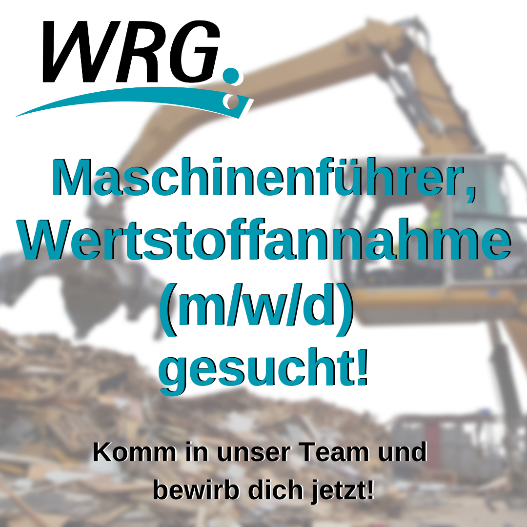 Maschinenführer (m/w/d), Wertstoffannahme